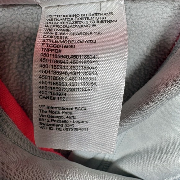 The North Face Hoodie Women's M Gray Pink Fave-our-ite Pullover Outdoor Pocket - Picture 14 of 14